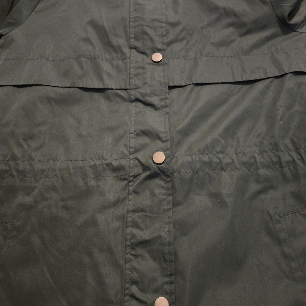 TIME and TRUE Women's Size XL Green Hooded Rain/Trench Jacket - Picture 12 of 13